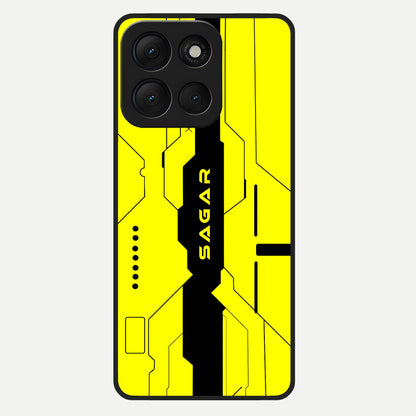  Circuit CYBERPUNK Custom Name Glass Case For Moto G86 Power back cover – full design glossy printed glass finish
