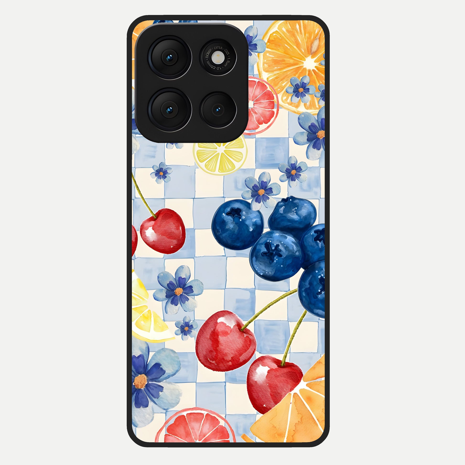  Citrus Bloom Joy Glass Case For Moto G86 Power back cover – full design glossy printed glass finish