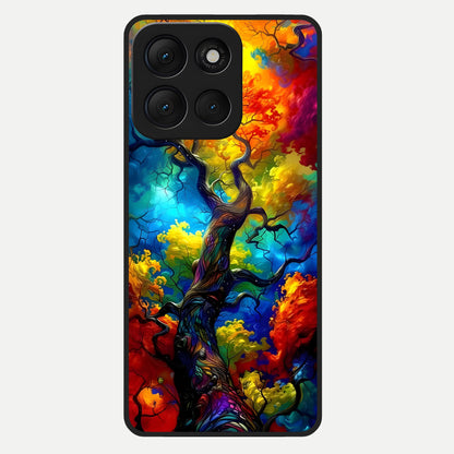  Colorful Soda Bottles Glass Case For Moto G86 Power back cover – full design glossy printed glass finish