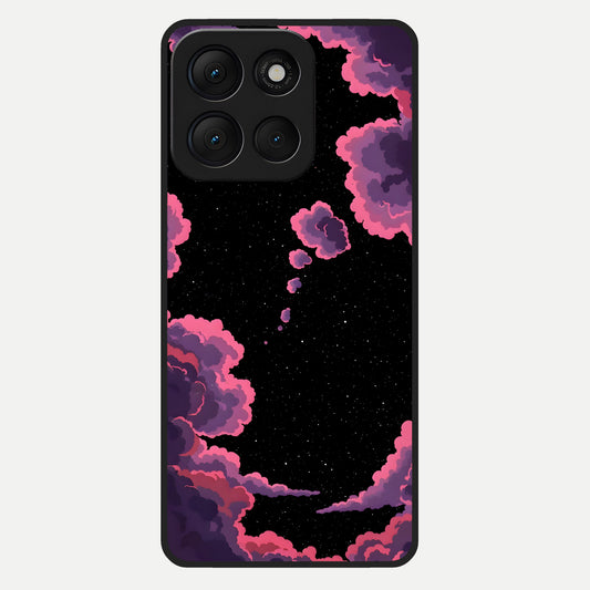  Cosmic Cloud Journey Glass Case For Moto G86 Power back cover – full design glossy printed glass finish