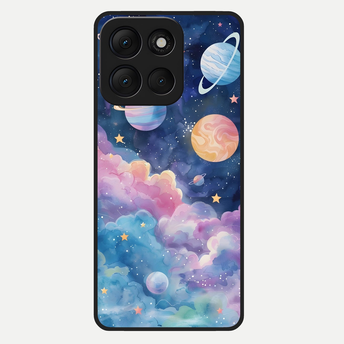  Cosmic Planet Dreams Glass Case For Moto G86 Power back cover – full design glossy printed glass finish