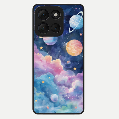  Cosmic Planet Dreams Glass Case For Moto G86 Power back cover – full design glossy printed glass finish
