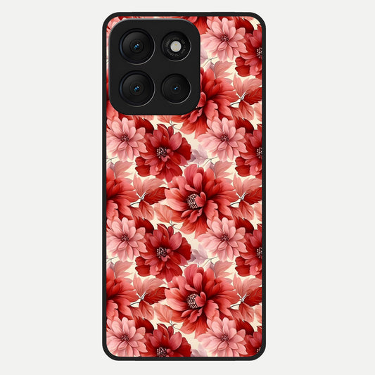 Crimson Love Petals Glass Case For Moto G86 Power back cover – full design glossy printed glass finish