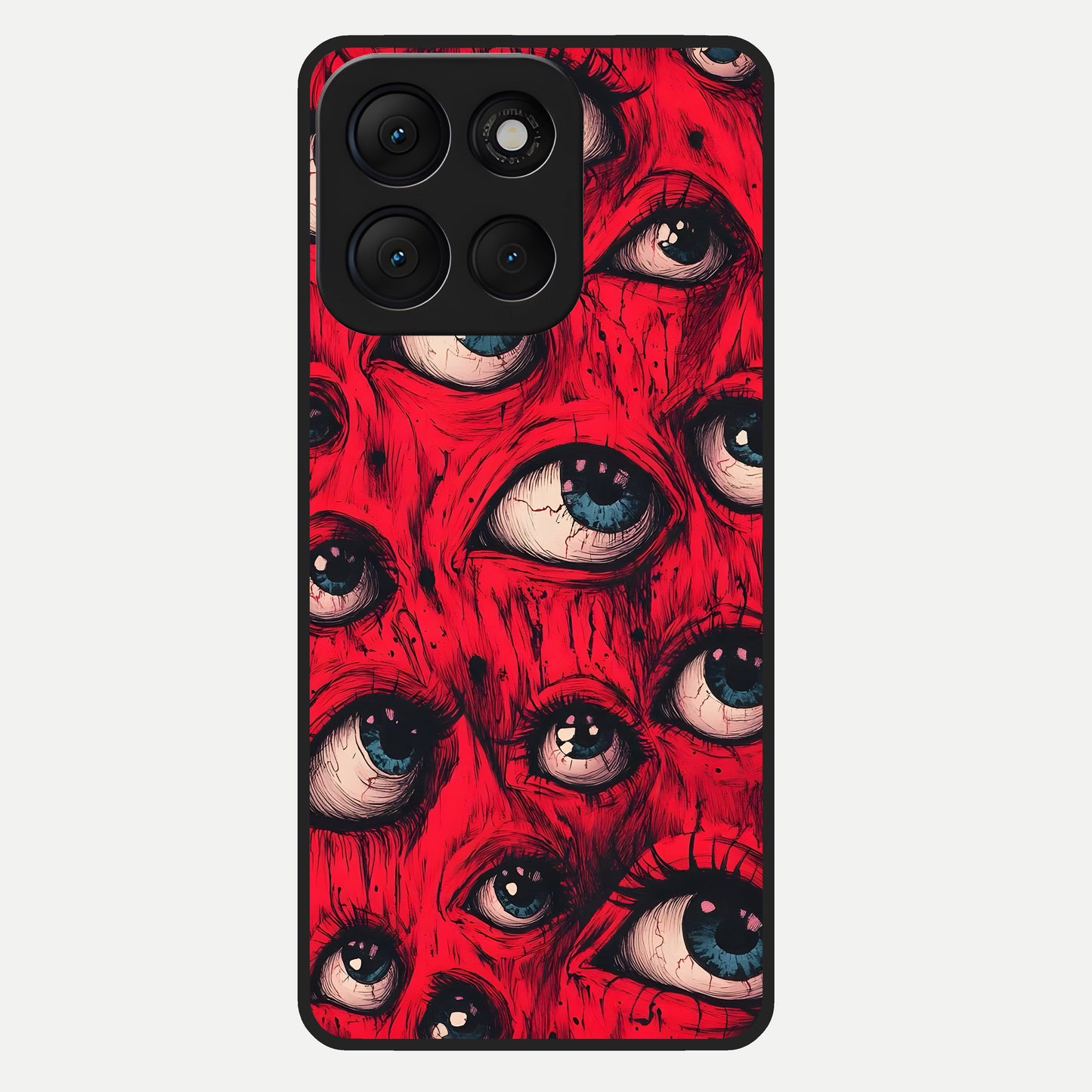  Crimson Watch Eyes Glass Case For Moto G86 Power back cover – full design glossy printed glass finish