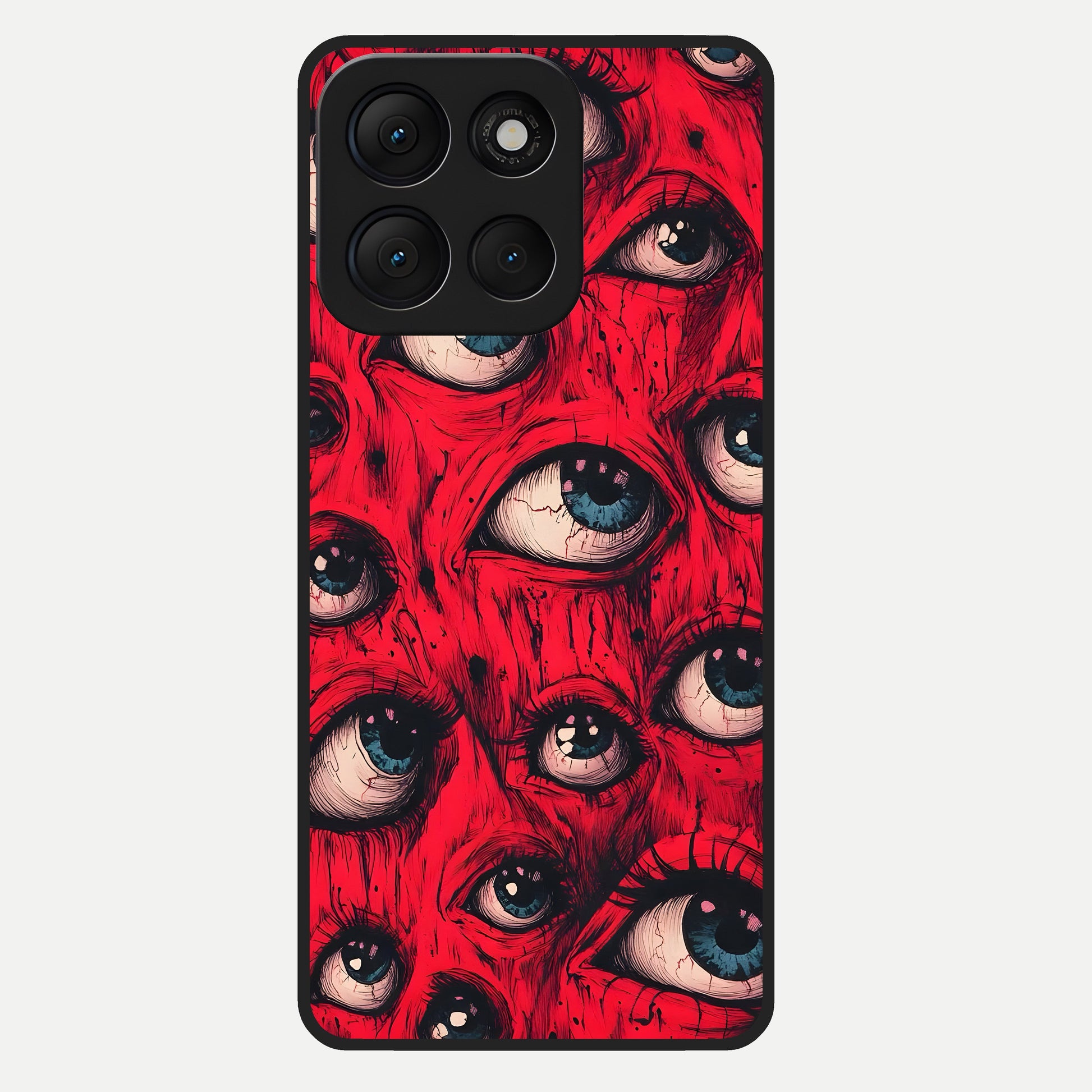  Crimson Watch Eyes Glass Case For Moto G86 Power back cover – full design glossy printed glass finish