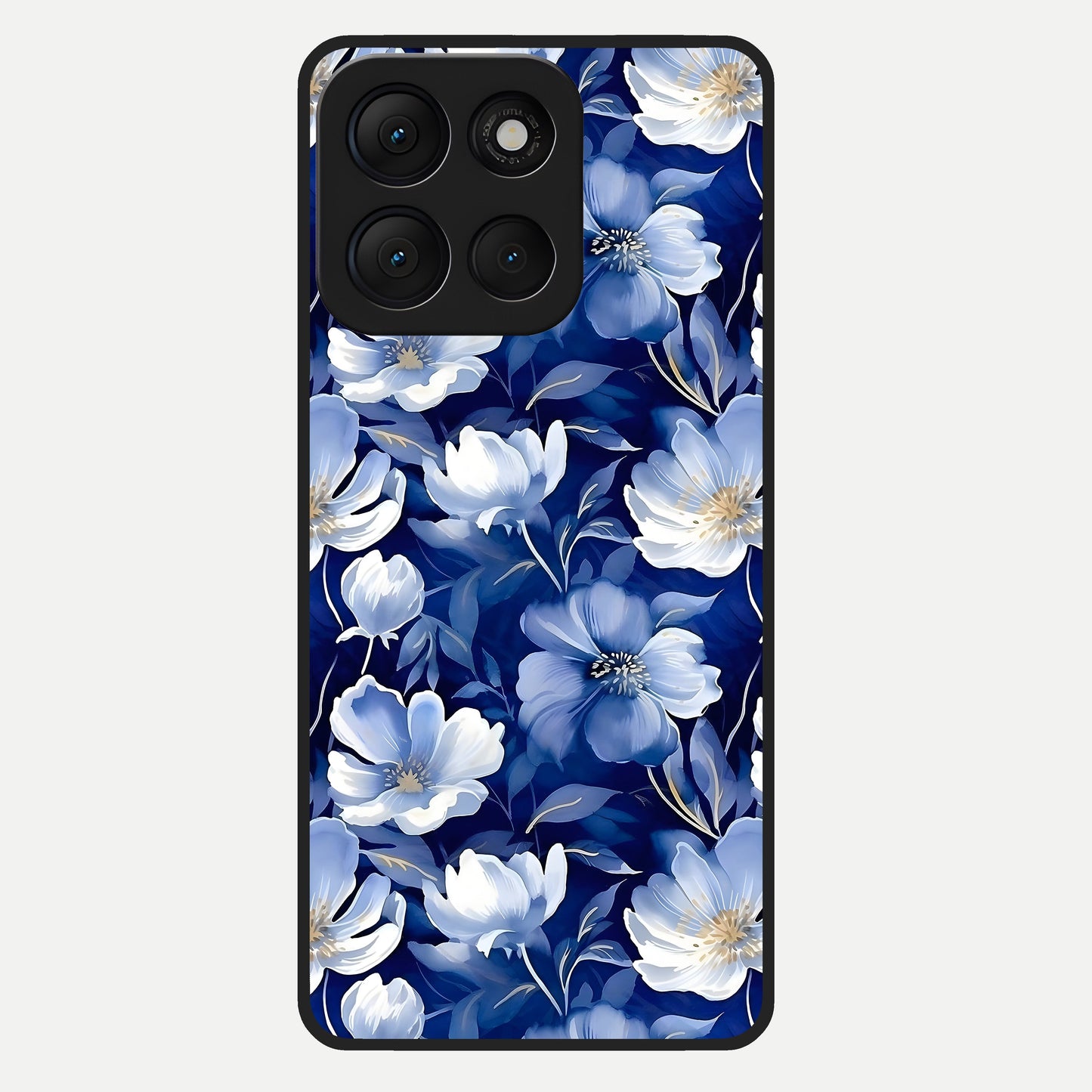  Cute Floral Patterns Glass Case For Moto G86 Power back cover – full design glossy printed glass finish