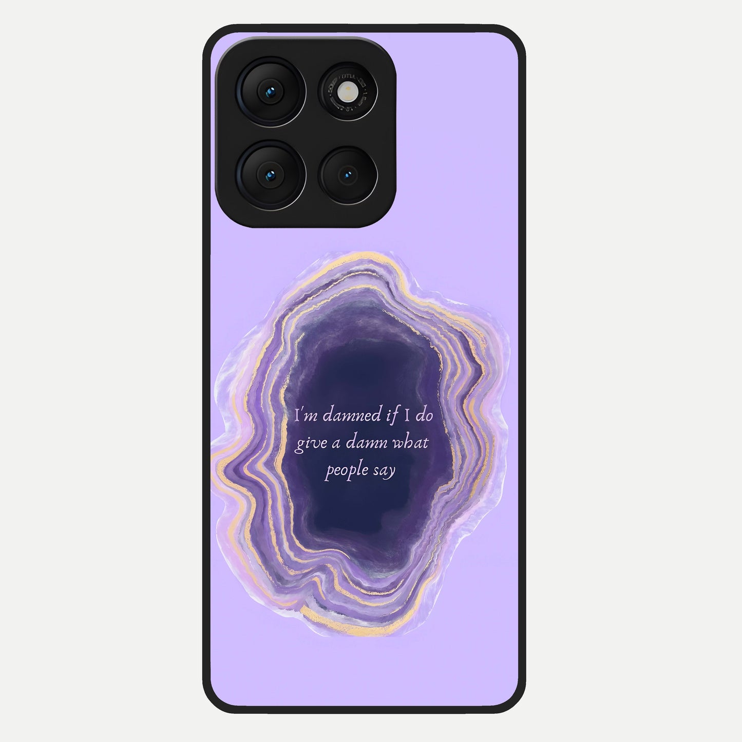  Damned People Quote Glass Case For Moto G86 Power back cover – full design glossy printed glass finish