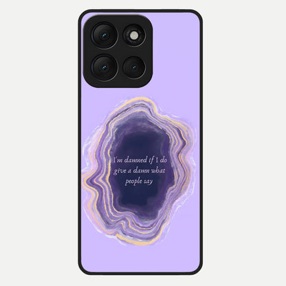  Damned People Quote Glass Case For Moto G86 Power back cover – full design glossy printed glass finish