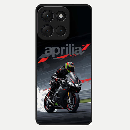  Dark Aprilla Glass Case For Moto G86 Power back cover – full design glossy printed glass finish