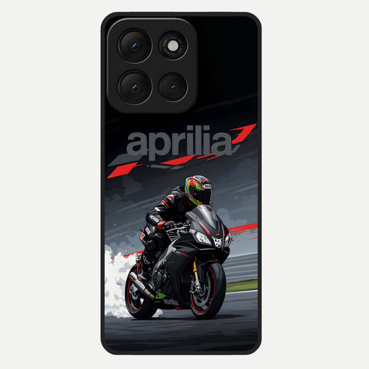  Dark Aprilla Glass Case For Moto G86 Power back cover – full design glossy printed glass finish
