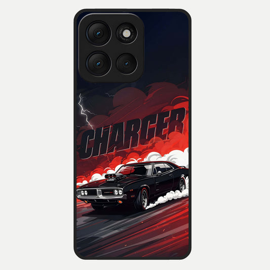  Dark Charger Fury Glass Case For Moto G86 Power back cover – full design glossy printed glass finish