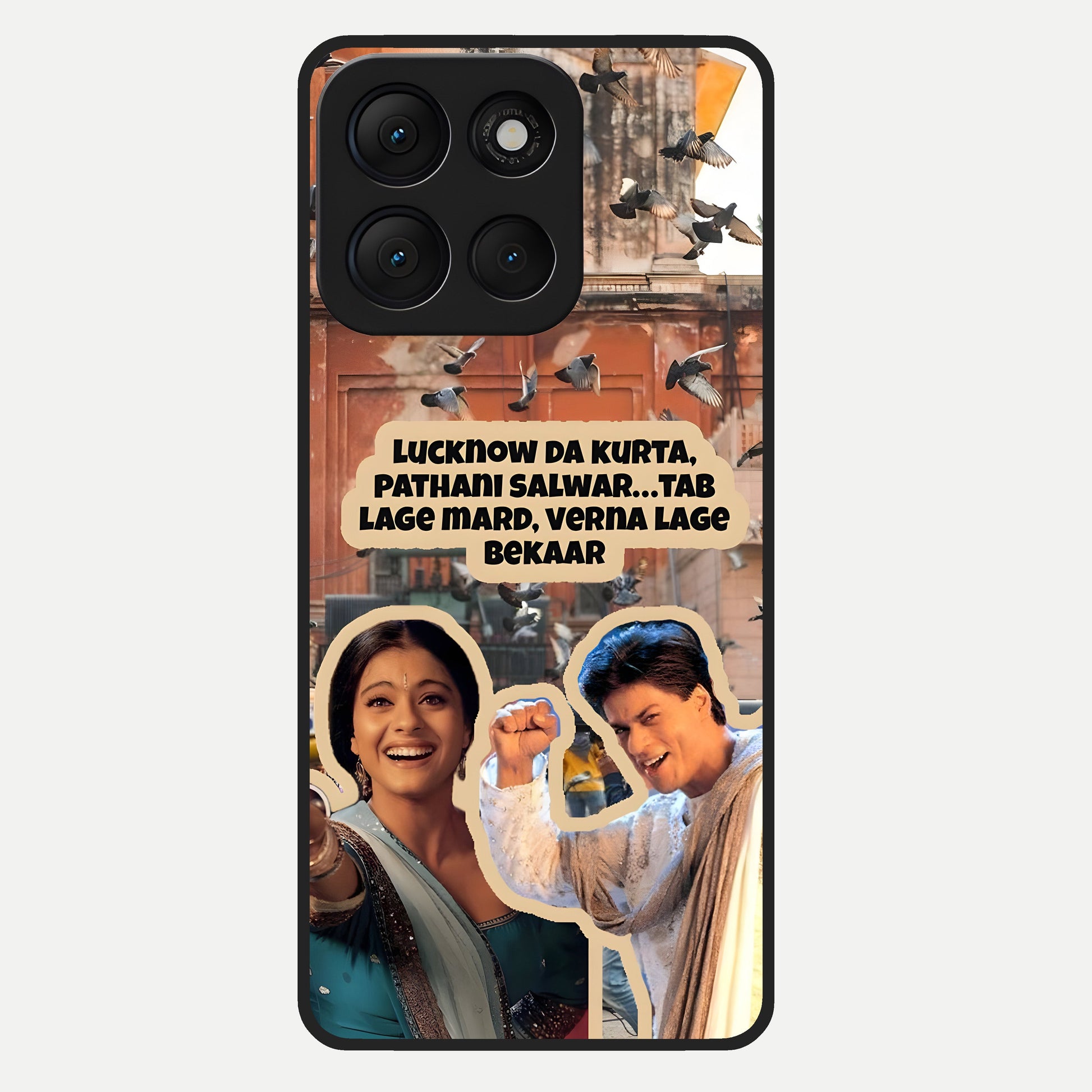  Desi Retro Vibes Glass Case For Moto G86 Power back cover – full design glossy printed glass finish