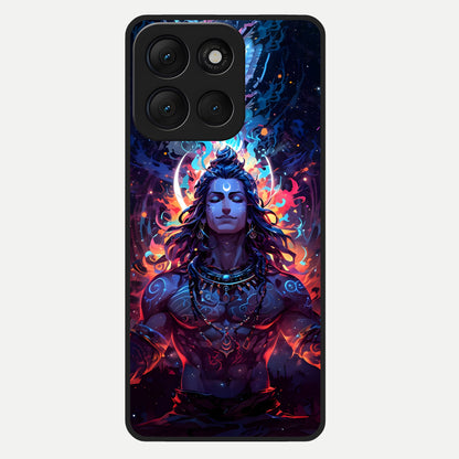  Divine Fire Shiv Glass Case For Moto G86 Power back cover – full design glossy printed glass finish