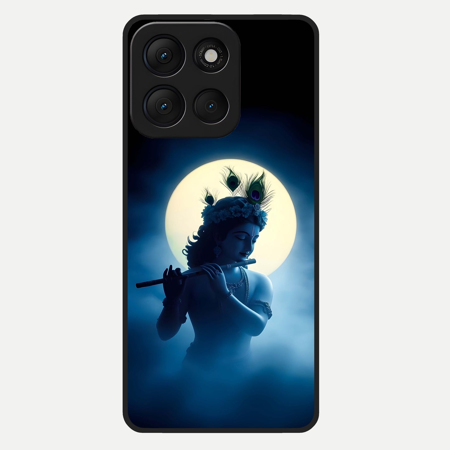  Divine Moon Flute Glass Case For Moto G86 Power back cover – full design glossy printed glass finish