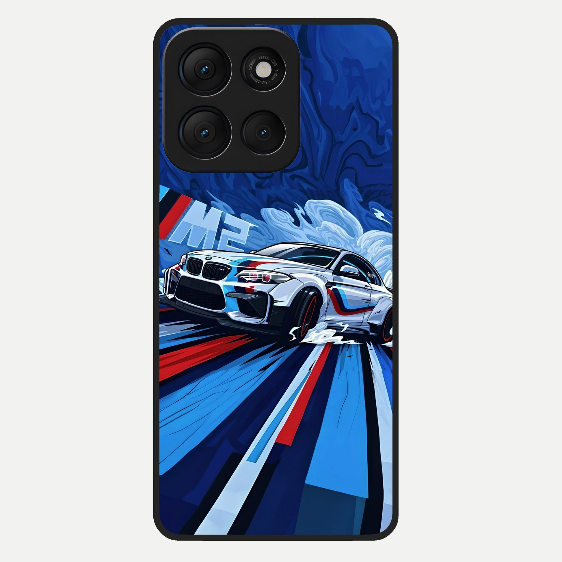  Drift Power Rush Glass Case For Moto G86 Power back cover – full design glossy printed glass finish