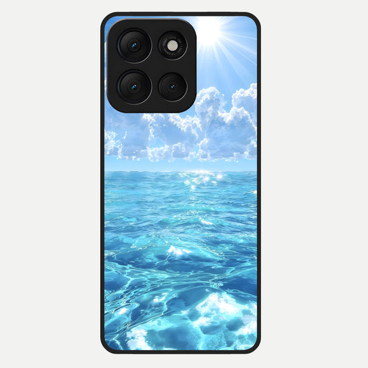  Endless Ocean Horizon Glass Case For Moto G86 Power back cover – full design glossy printed glass finish