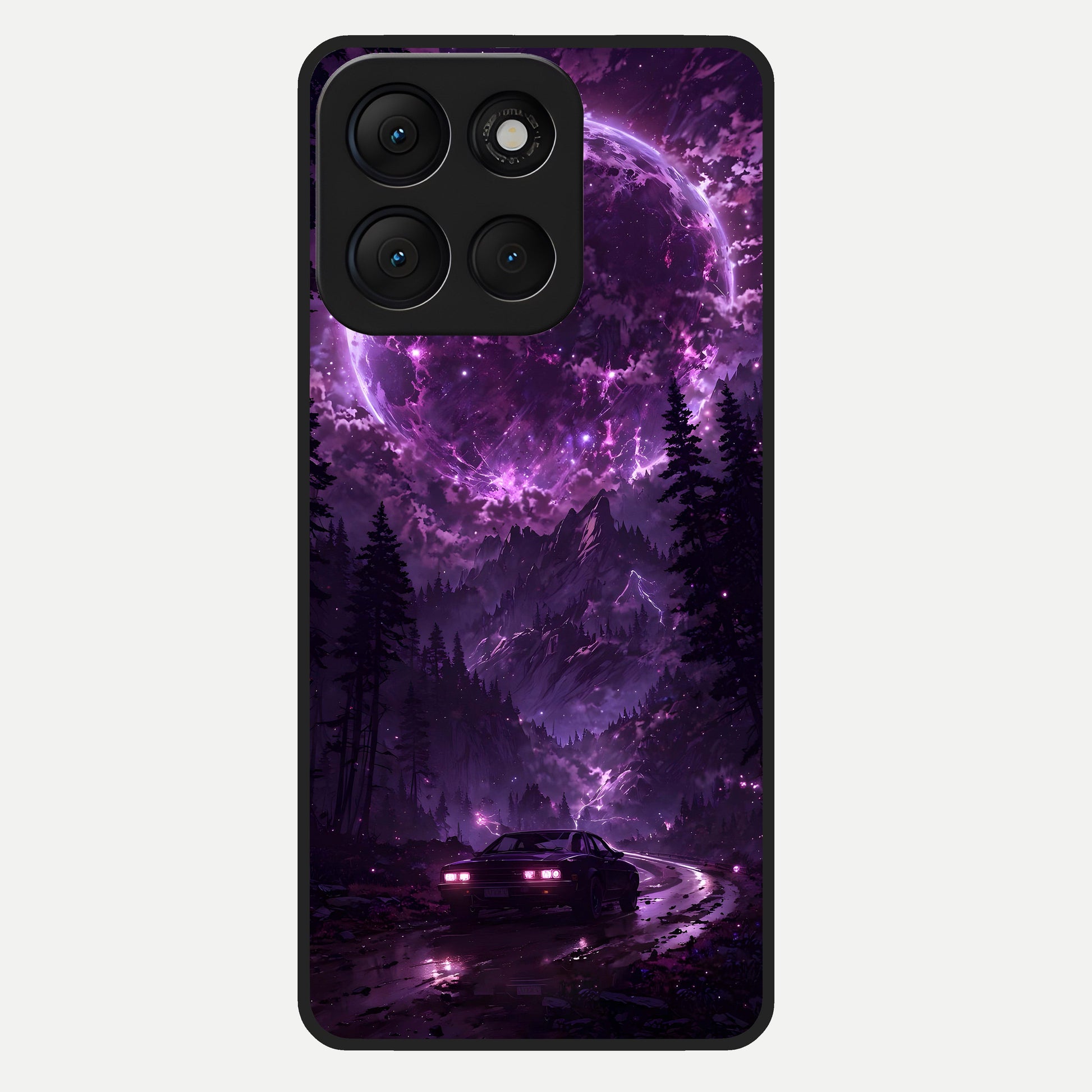  Eternal Cosmic Drive Glass Case For Moto G86 Power back cover – full design glossy printed glass finish