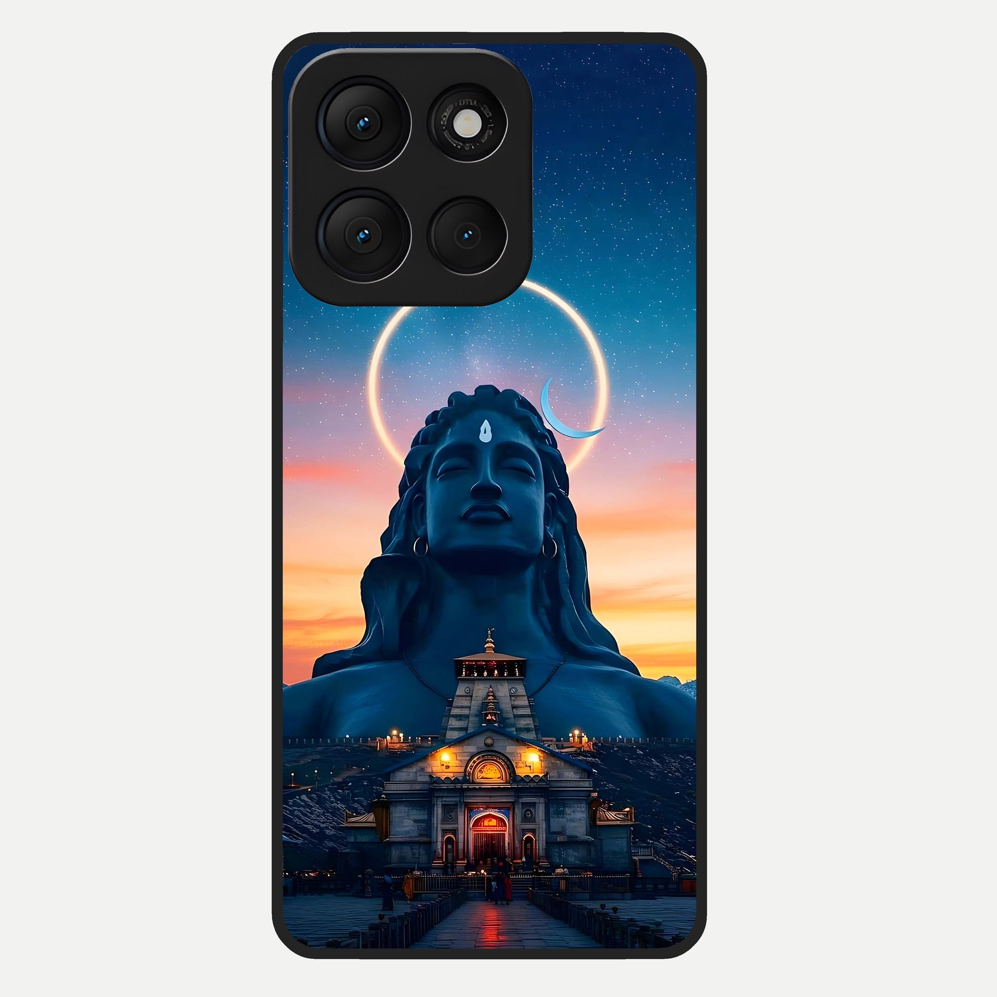  Eternal Shiva Aura Glass Case For Moto G86 Power back cover – full design glossy printed glass finish