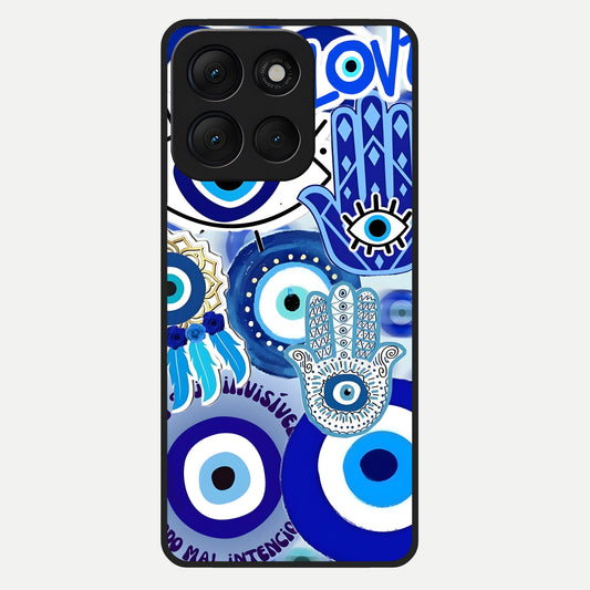  Evil Eyes Dream Glass Case For Moto G86 Power back cover – full design glossy printed glass finish