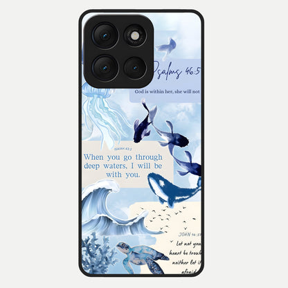  Faithful Ocean Promise Glass Case For Moto G86 Power back cover – full design glossy printed glass finish