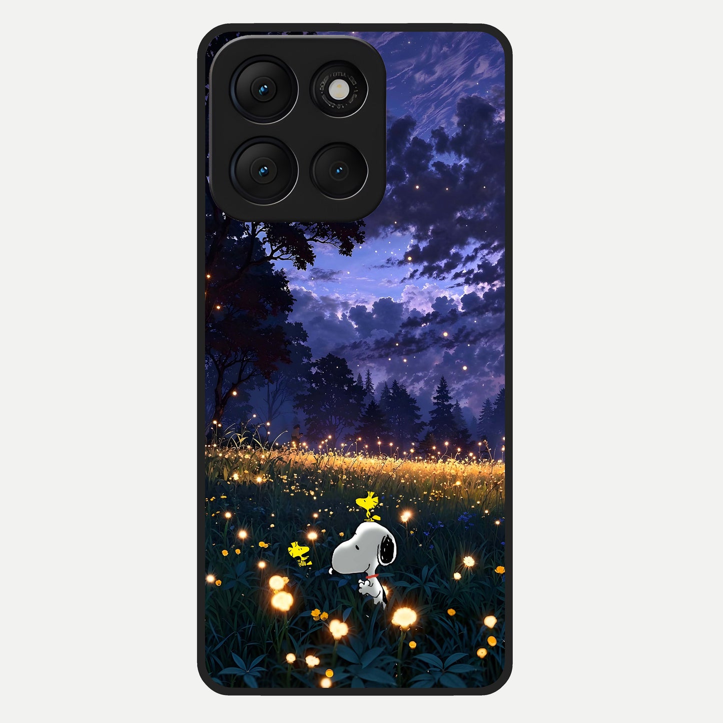  Firefly Meadow Magic Glass Case For Moto G86 Power back cover – full design glossy printed glass finish