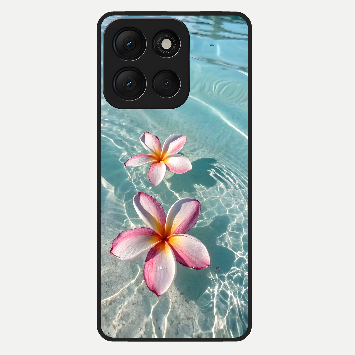 Floating Bloom Bliss Glass Case For Moto G86 Power back cover – full design glossy printed glass finish