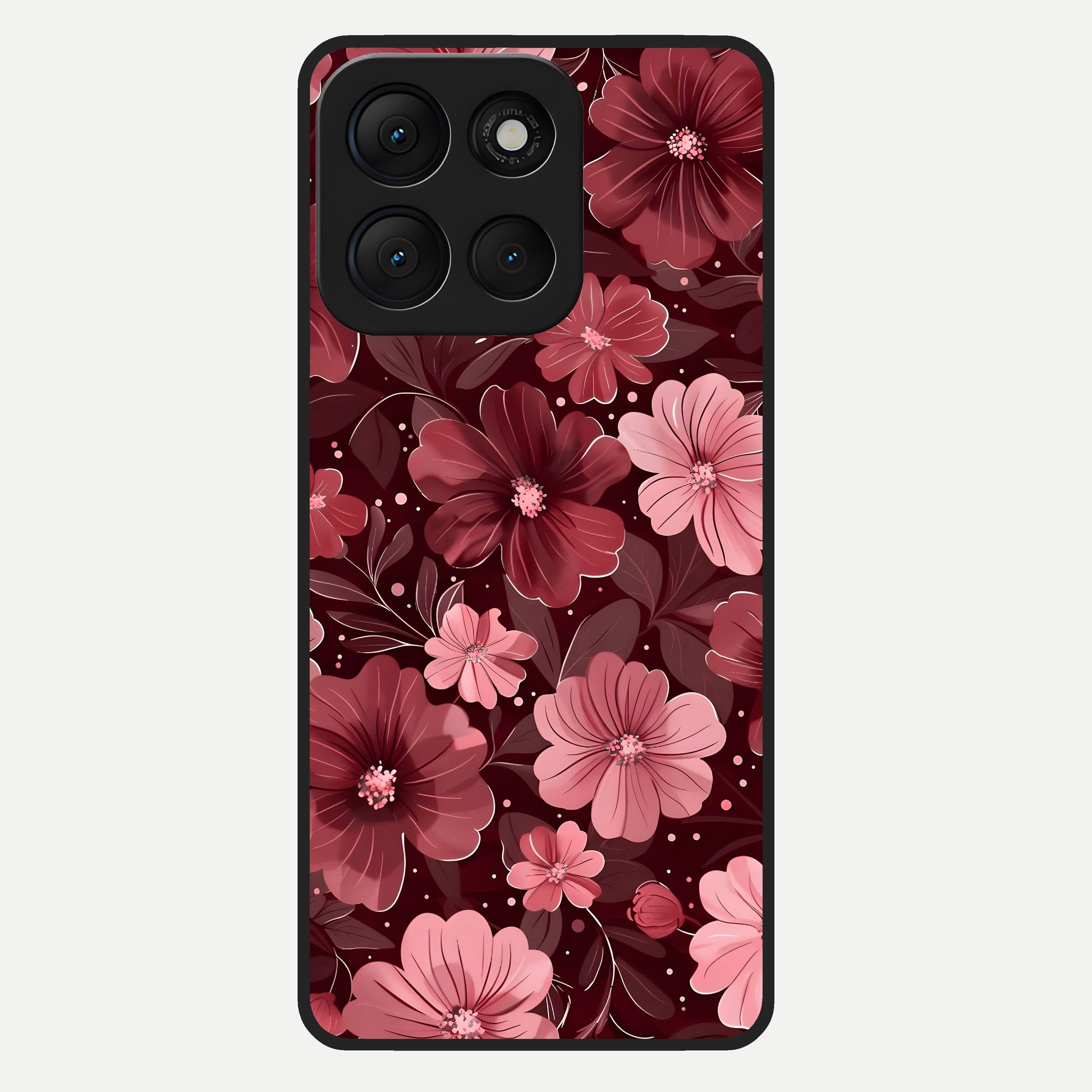  Flower Blush Bloom Glass Case For Moto G86 Power back cover – full design glossy printed glass finish