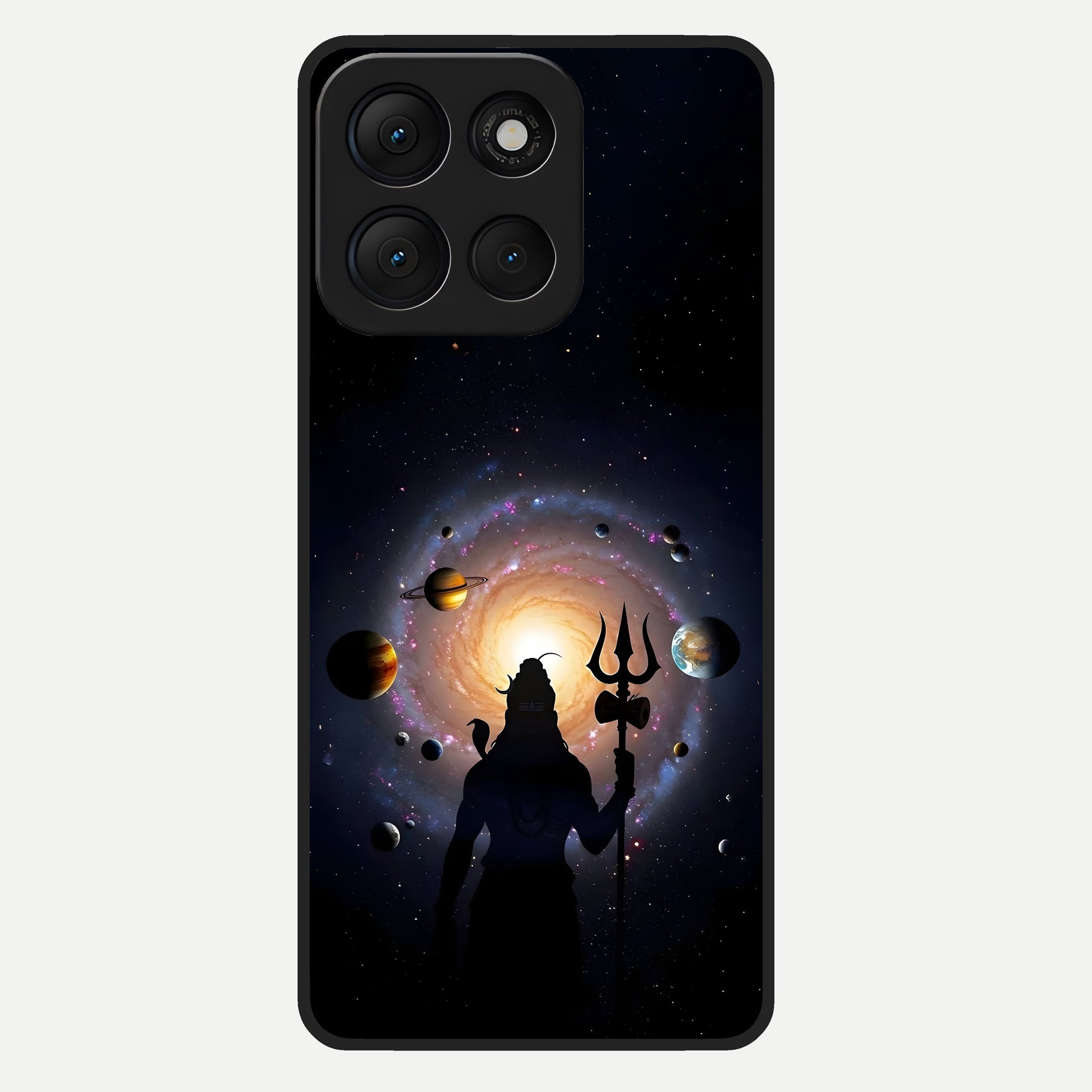  Galactic Shiva Vision Glass Case For Moto G86 Power back cover – full design glossy printed glass finish