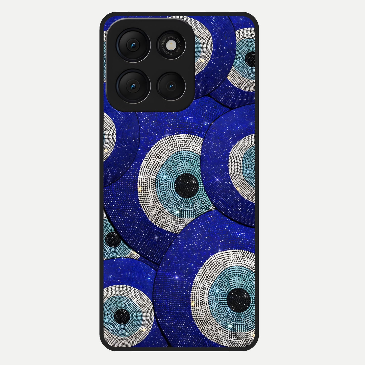  Galaxy Eye Flow Glass Case For Moto G86 Power back cover – full design glossy printed glass finish