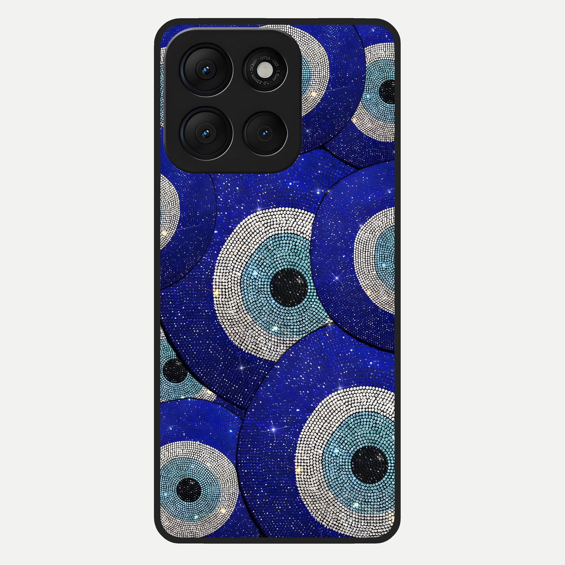  Galaxy Eye Flow Glass Case For Moto G86 Power back cover – full design glossy printed glass finish