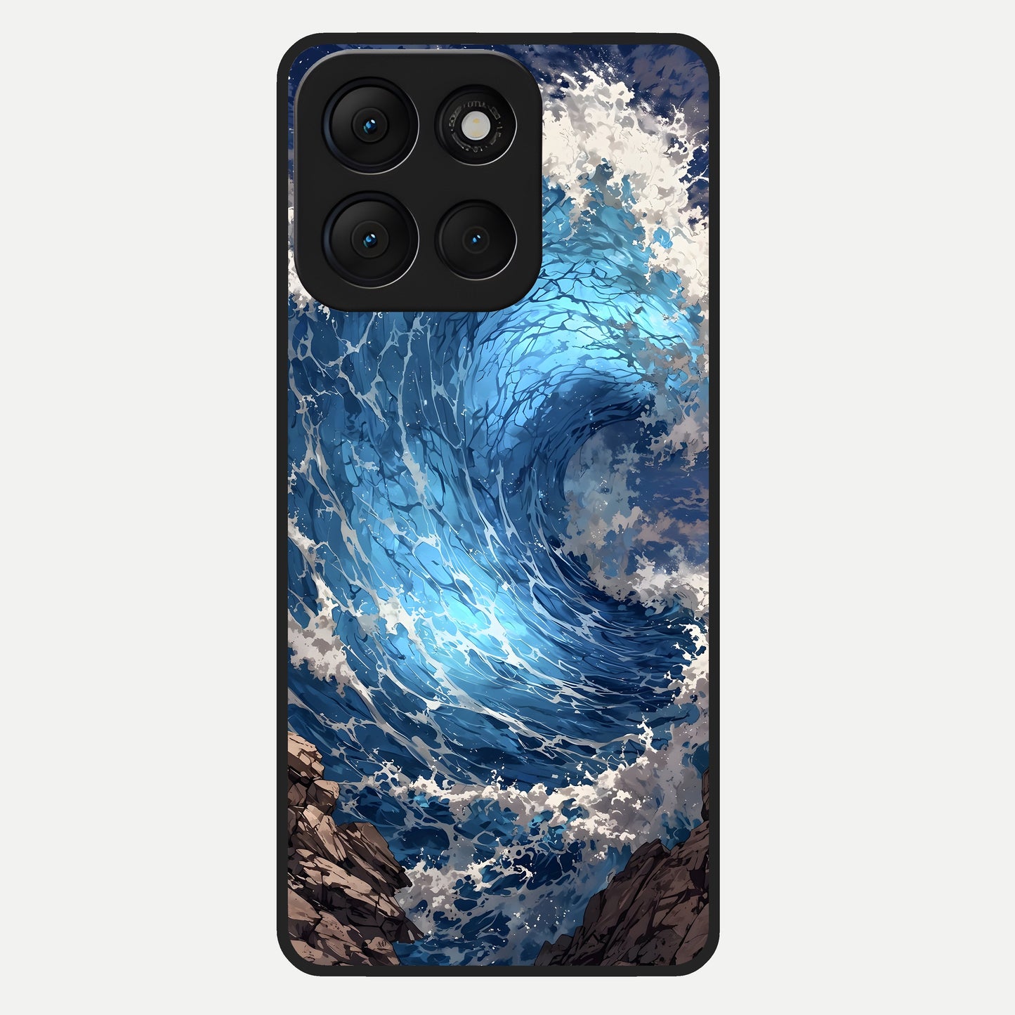  Giant Ocean Wave Glass Case For Moto G86 Power back cover – full design glossy printed glass finish