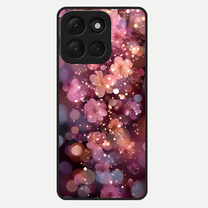  Glowing Petal Bliss Glass Case For Moto G86 Power back cover – full design glossy printed glass finish