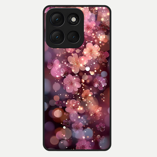  Glowing Petal Bliss Glass Case For Moto G86 Power back cover – full design glossy printed glass finish