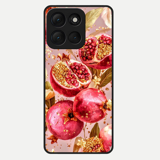  Golden Bloom Glow Glass Case For Moto G86 Power back cover – full design glossy printed glass finish