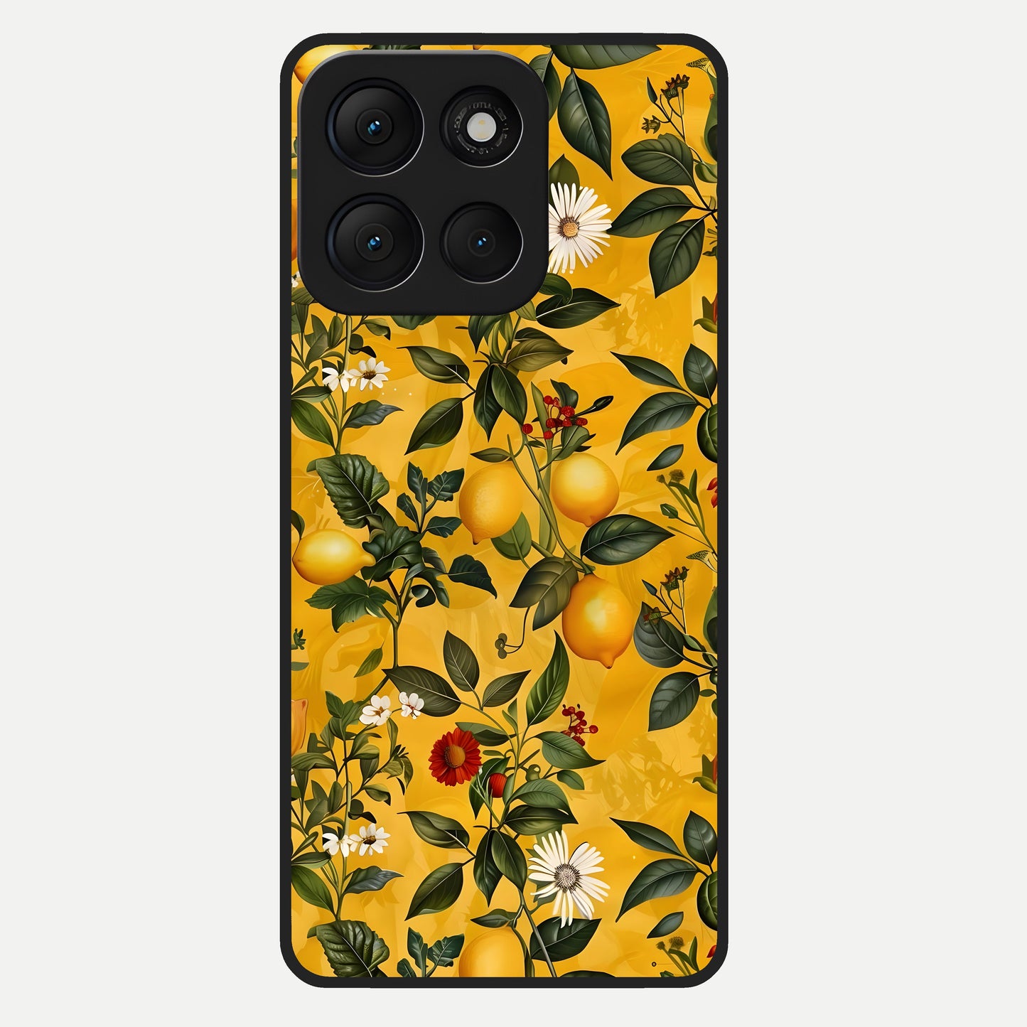  Golden Lemon Field Glass Case For Moto G86 Power back cover – full design glossy printed glass finish