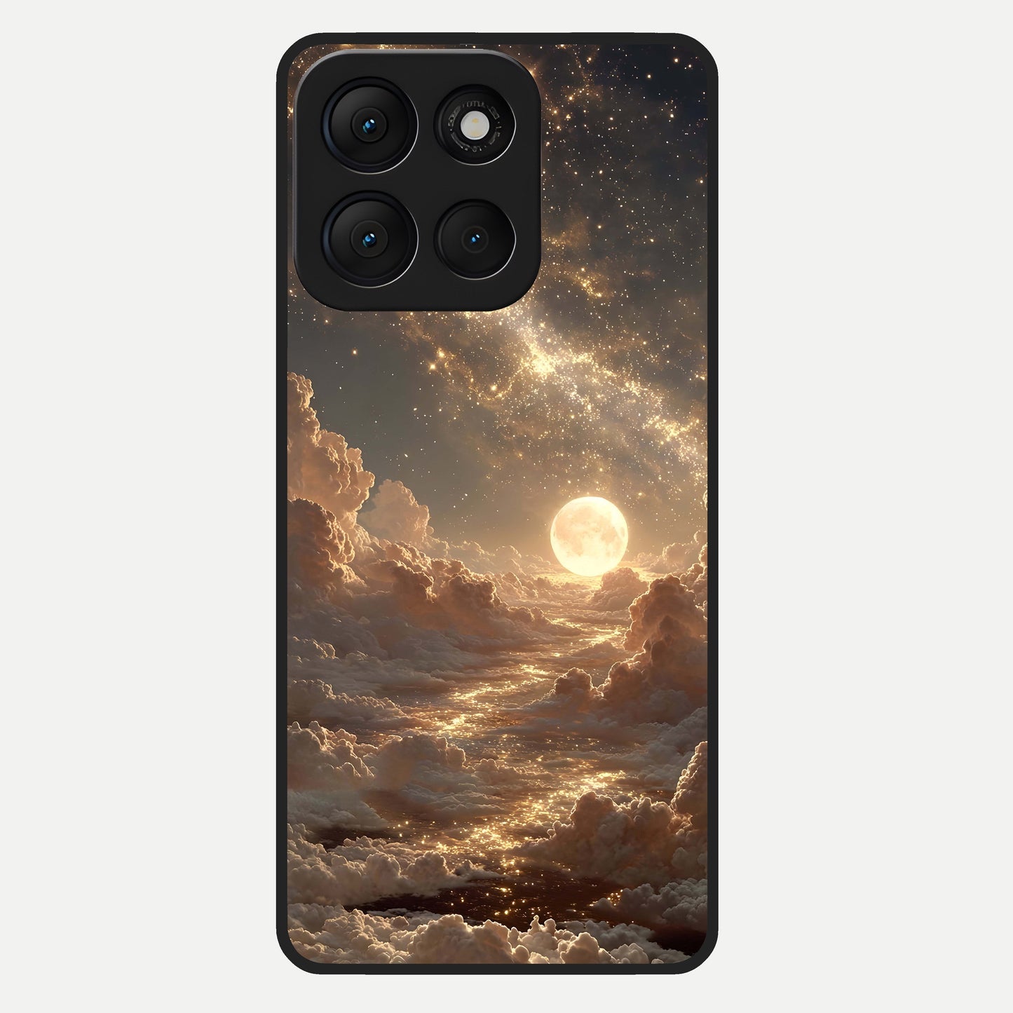  Golden Sky Dream Glass Case For Moto G86 Power back cover – full design glossy printed glass finish