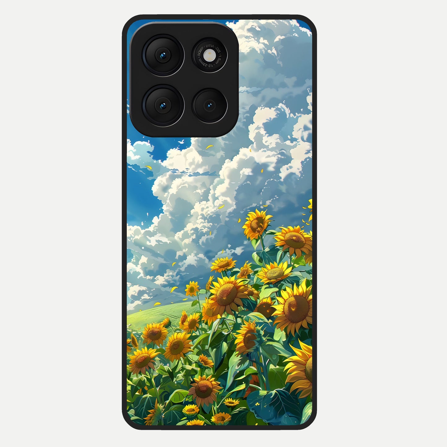  Golden Sun Glory Glass Case For Moto G86 Power back cover – full design glossy printed glass finish
