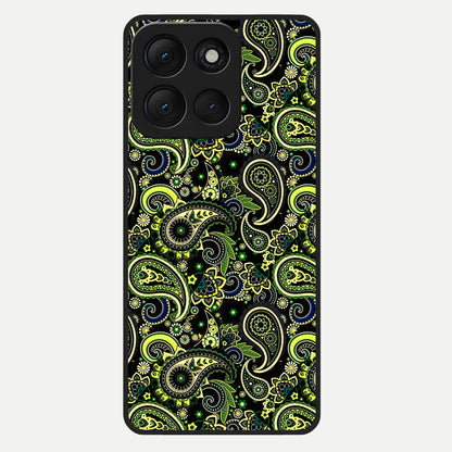  Green Lemon Glass Case For Moto G86 Power back cover – full design glossy printed glass finish