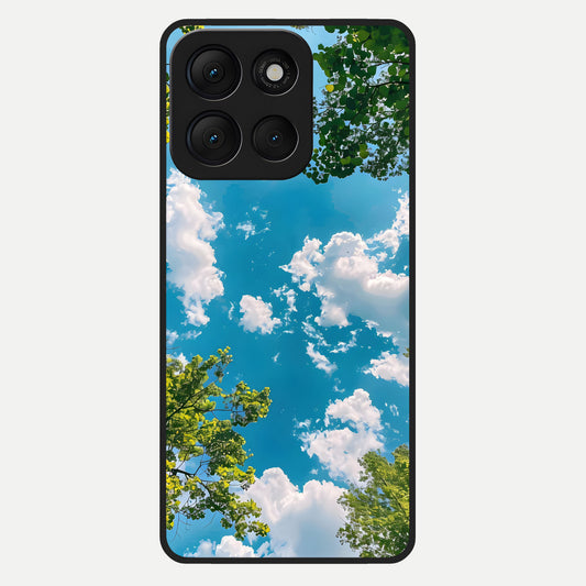  Green Moon Energy Glass Case For Moto G86 Power back cover – full design glossy printed glass finish