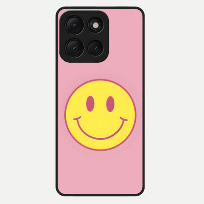  Happy Pink Mood Glass Case For Moto G86 Power back cover – full design glossy printed glass finish