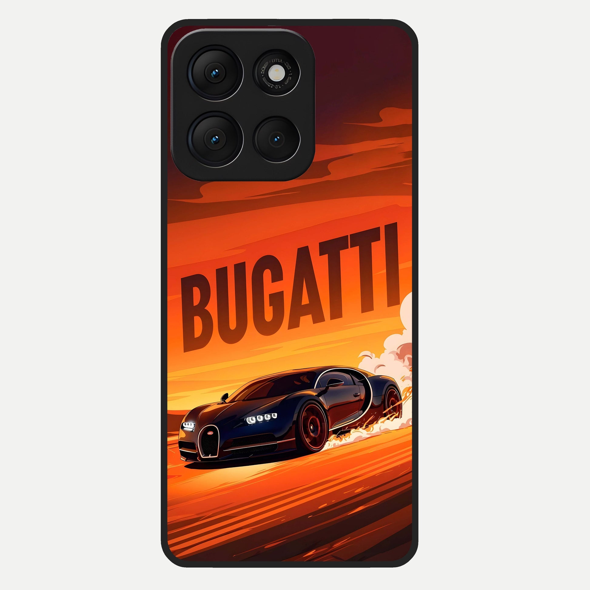  Inferno Bugatti Storm Glass Case For Moto G86 Power back cover – full design glossy printed glass finish