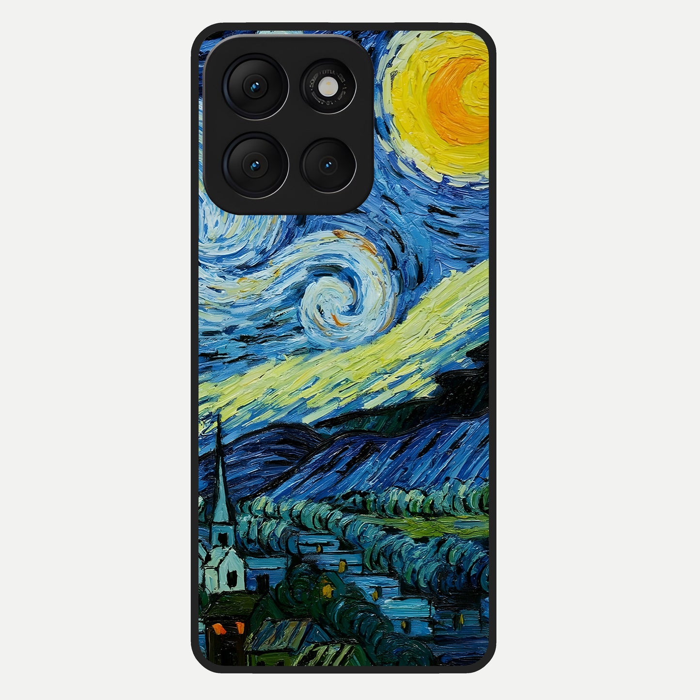  Inspired Van Gogh Art Glass Case For Moto G86 Power back cover – full design glossy printed glass finish