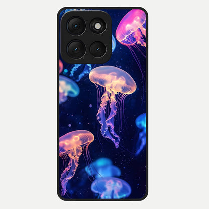  Jellyfish Pattern Glass Case For Moto G86 Power back cover – full design glossy printed glass finish