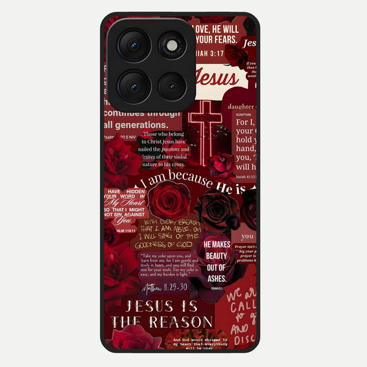  Jesus Love Heals Glass Case For Moto G86 Power back cover – full design glossy printed glass finish