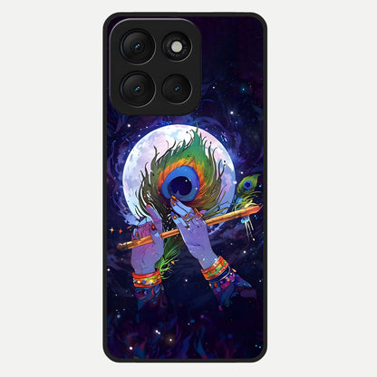  Krishna Hands Art Glass Case For Moto G86 Power back cover – full design glossy printed glass finish
