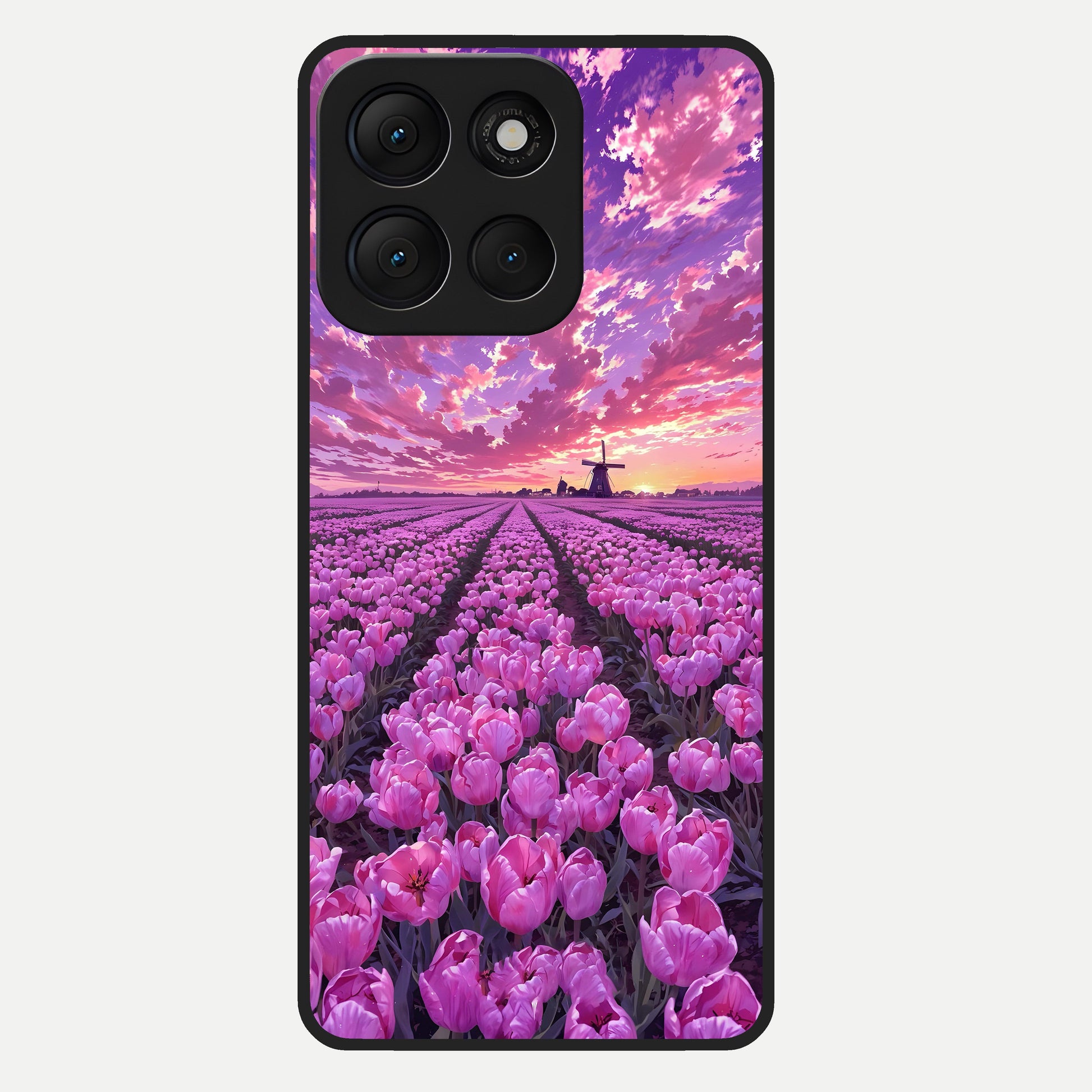  Lavender Dream Skies Glass Case For Moto G86 Power back cover – full design glossy printed glass finish