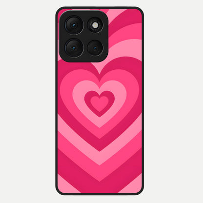  Layered Love Hearts Glass Case For Moto G86 Power back cover – full design glossy printed glass finish