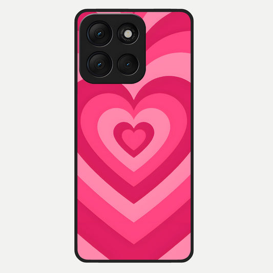  Layered Love Hearts Glass Case For Moto G86 Power back cover – full design glossy printed glass finish