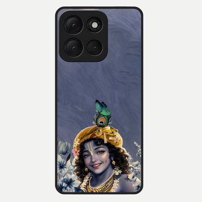  Lord Krishna Glass Case For Moto G86 Power back cover – full design glossy printed glass finish