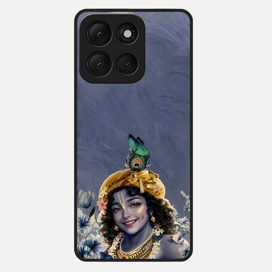  Lord Krishna Glass Case For Moto G86 Power back cover – full design glossy printed glass finish